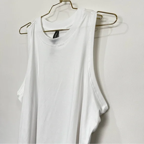 Vouri Energy Top Size X-Large White Ultrasoft Muscle Tank Comfy - Picture 6 of 10
